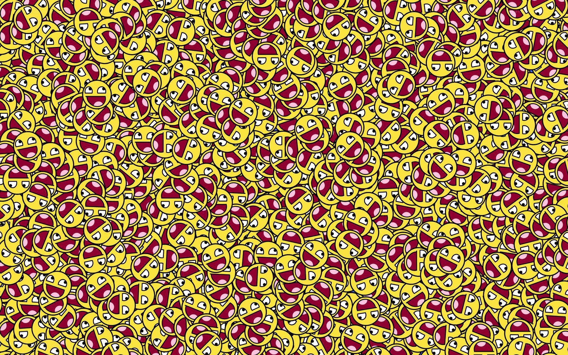 yellow face pattern background