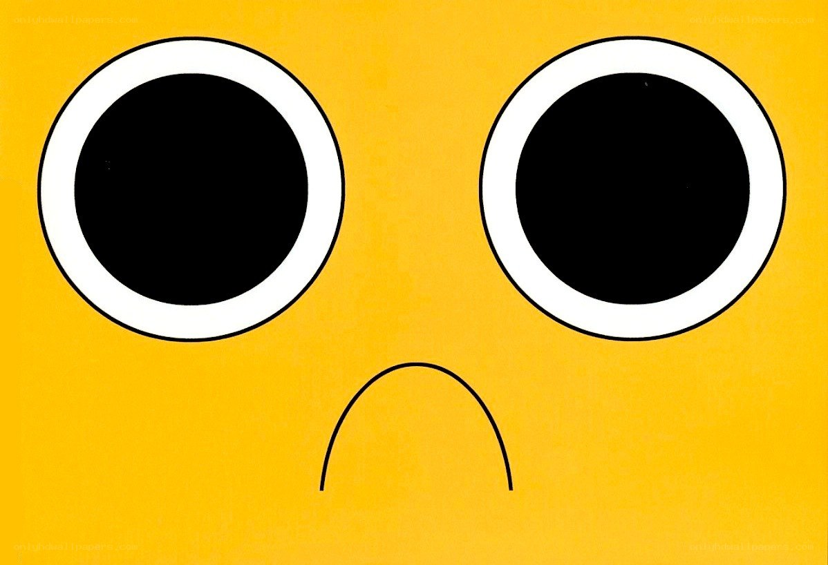 yellow face with big eyes