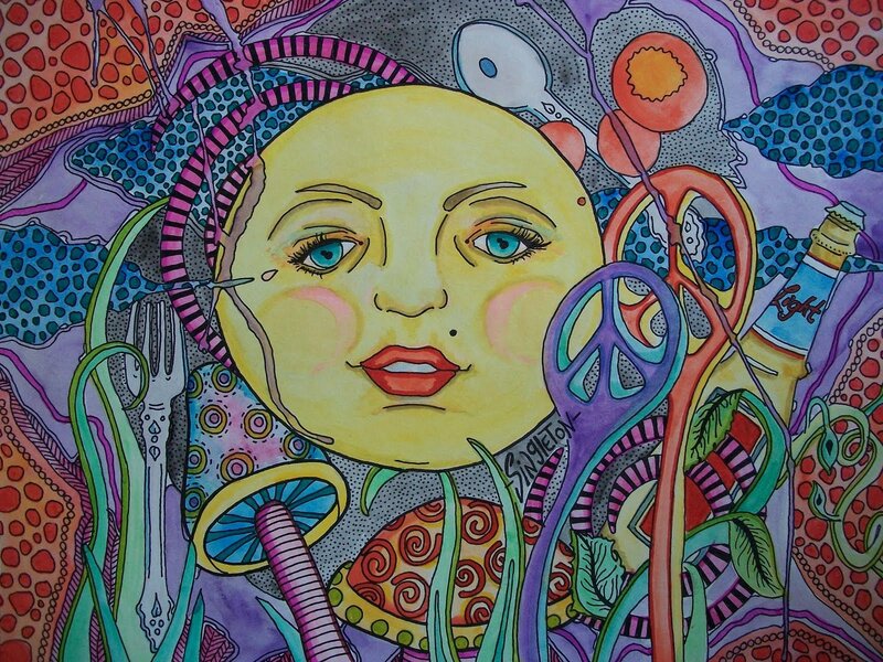 Yellow Face with Peace Sign