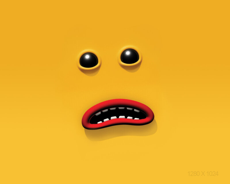 Yellow Face with Red Mouth — Neutral
