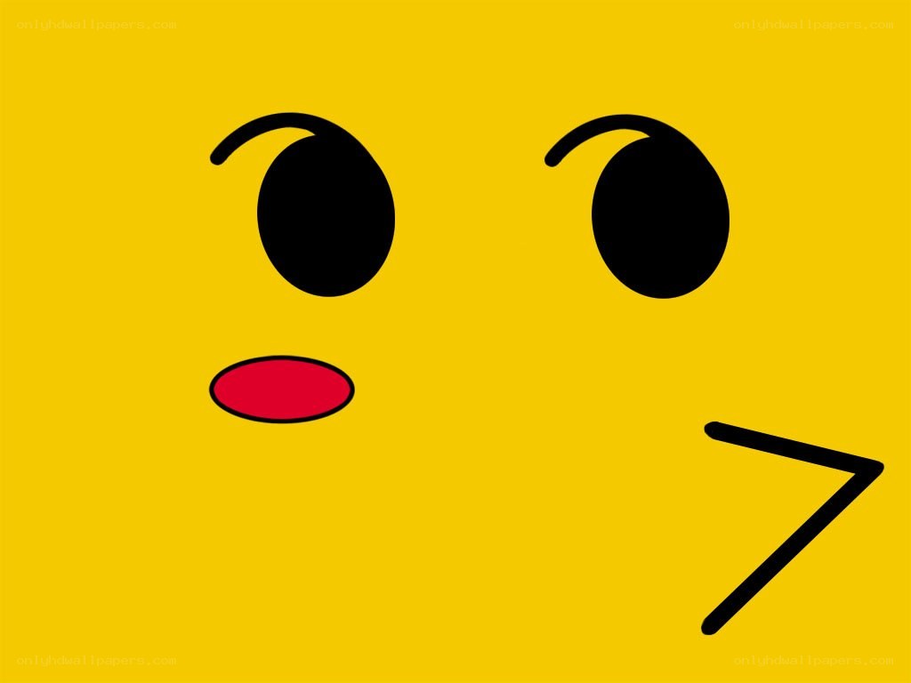yellow face with red mouth