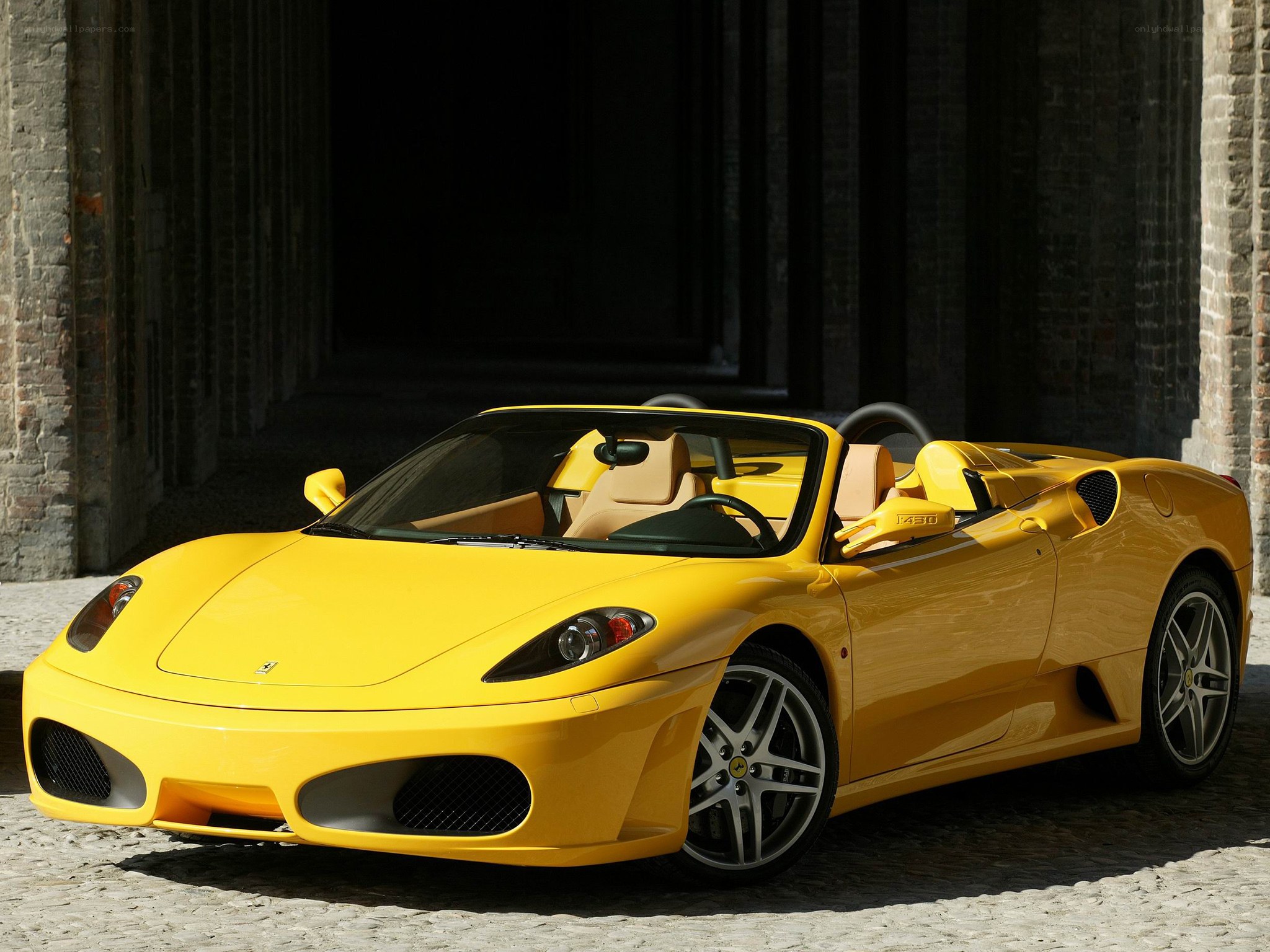 Yellow Ferrari 430 Spider
