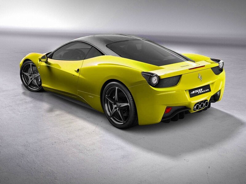 Yellow Ferrari 458 Italia