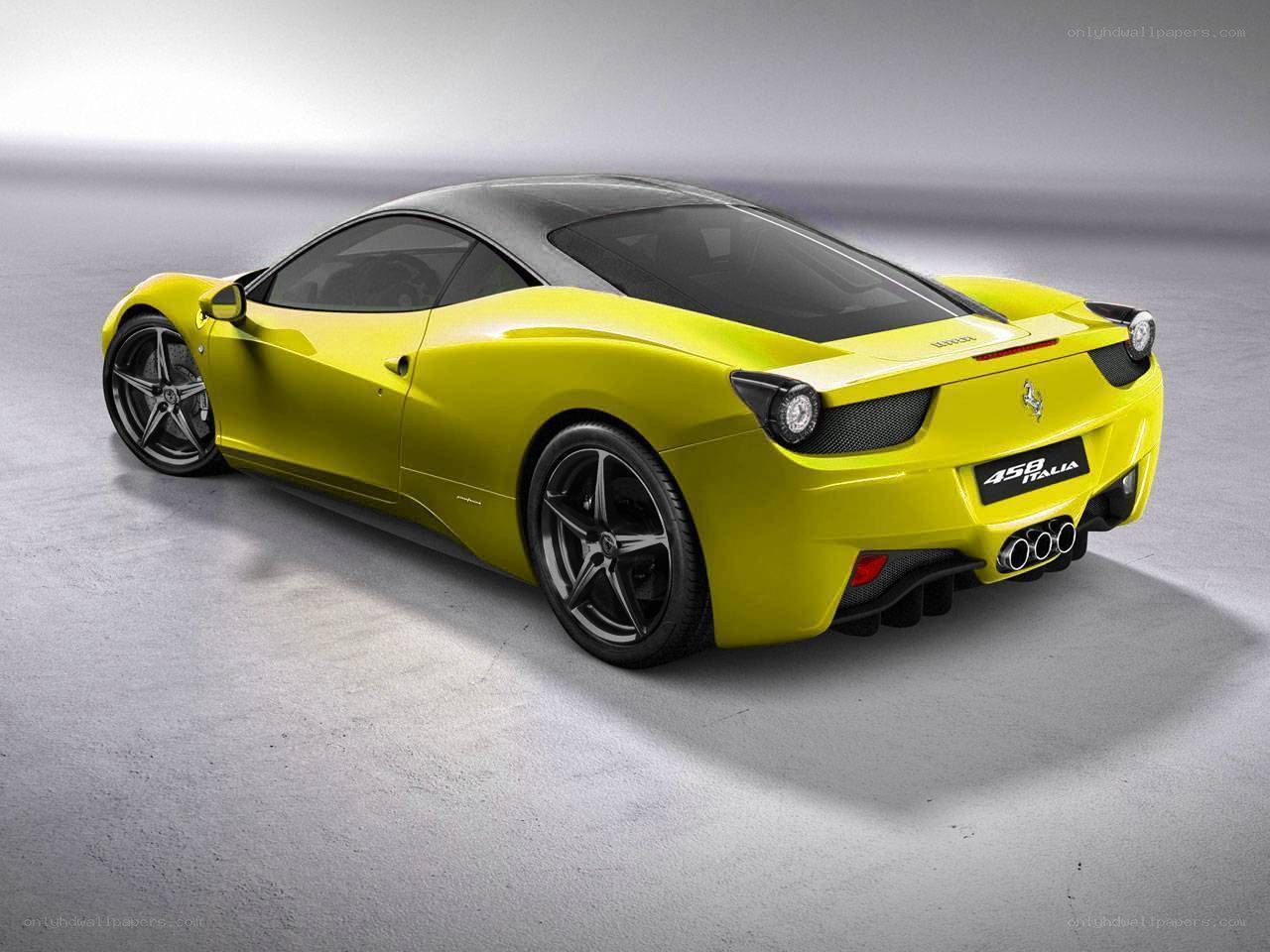 Yellow Ferrari 458 Italia