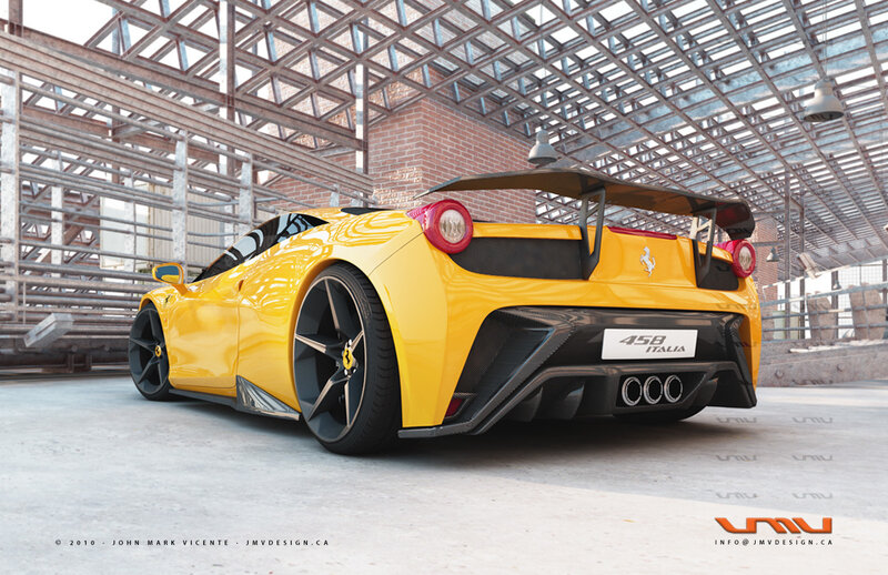 Yellow Ferrari 458 Italia — Industrial