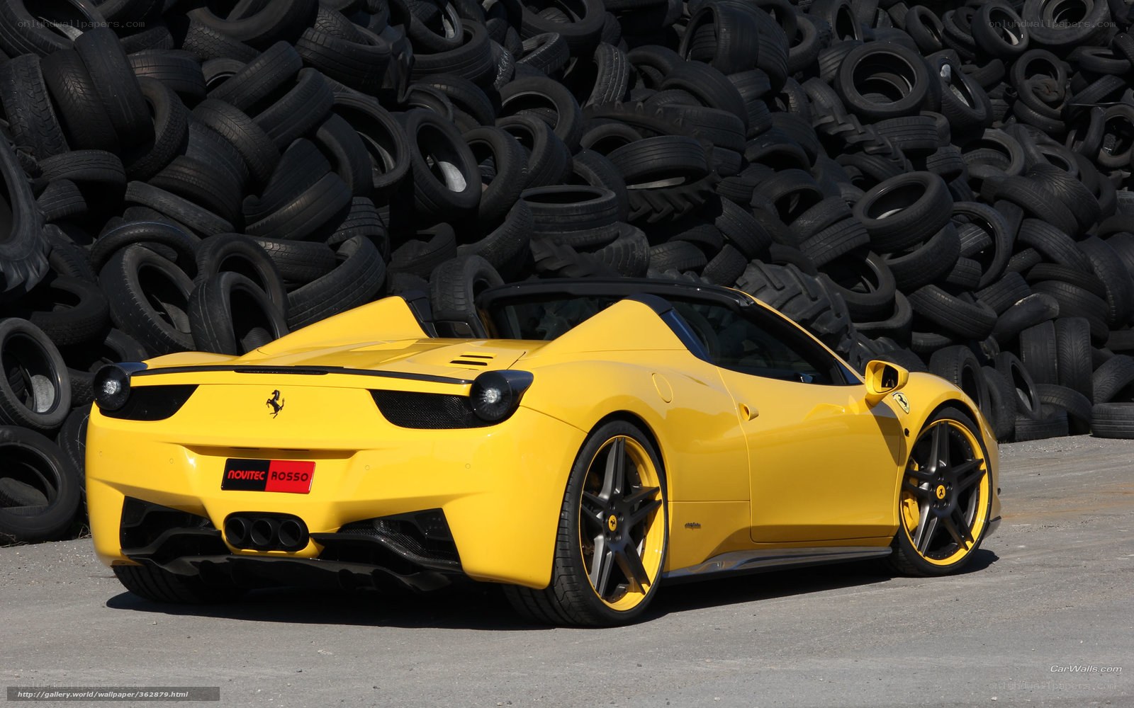 Yellow Ferrari 458 Spider