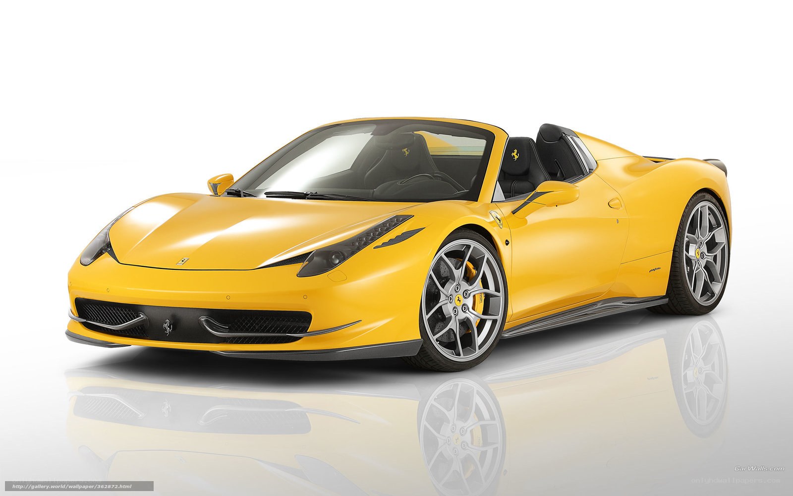 Yellow Ferrari 458 Spider