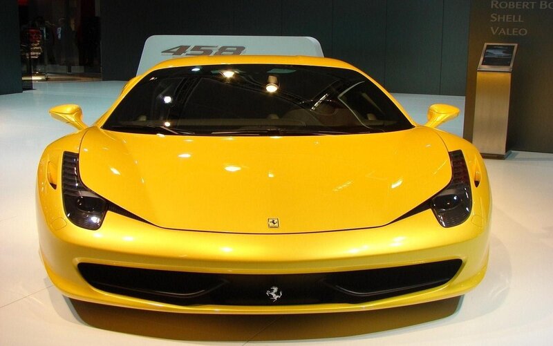 Yellow Ferrari 458