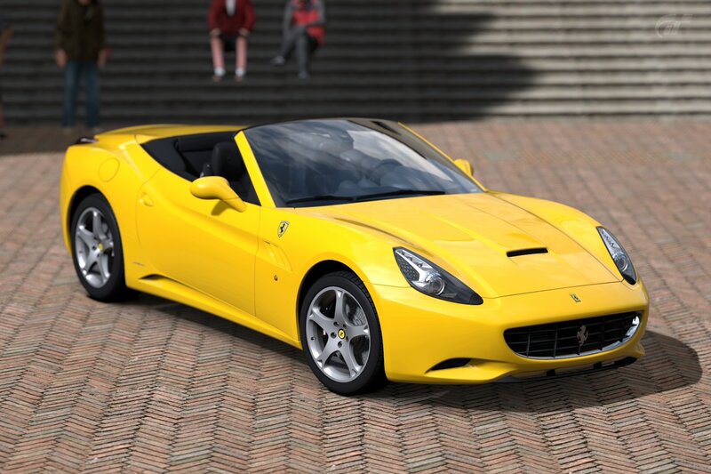 Yellow Ferrari California