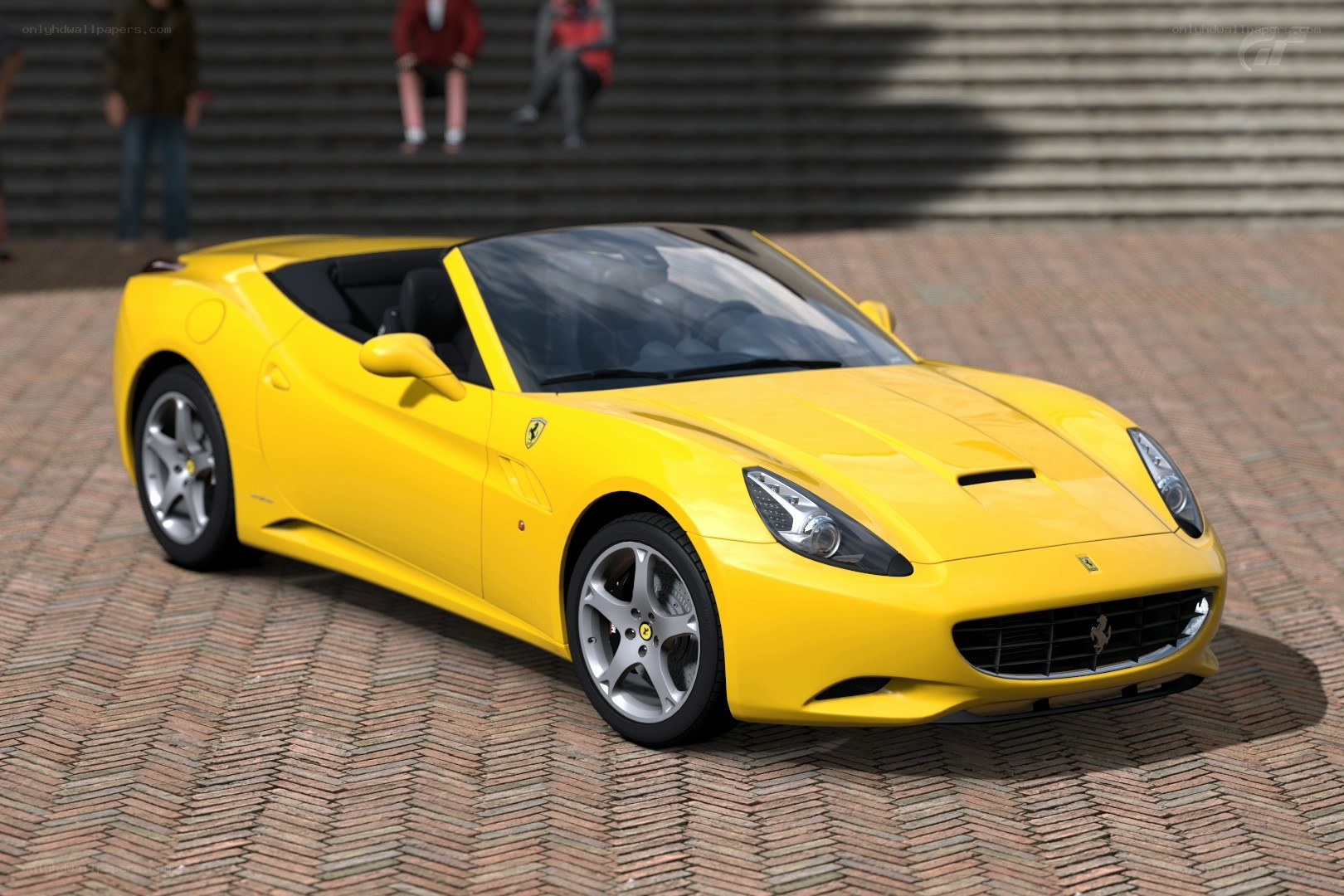 Yellow Ferrari California