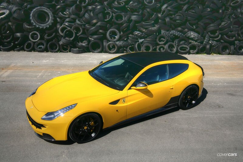 Yellow Ferrari Car — Dramatic, Afternoon