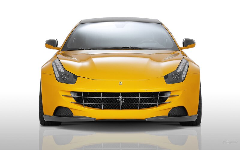 Yellow Ferrari Car — Neutral, Photograph, Grille