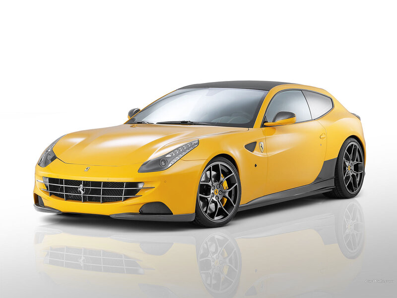 Yellow Ferrari Car — Neutral, Photograph, Wheels
