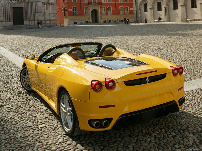 Yellow Ferrari convertible