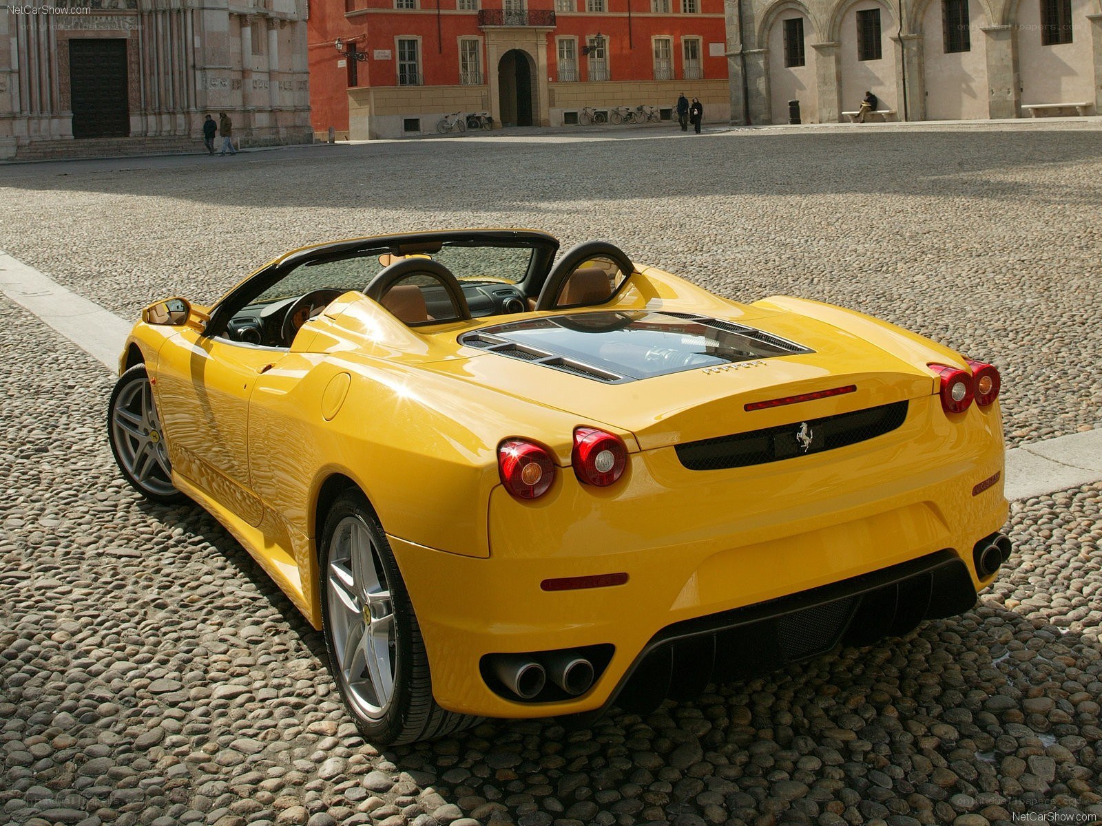 Yellow Ferrari convertible