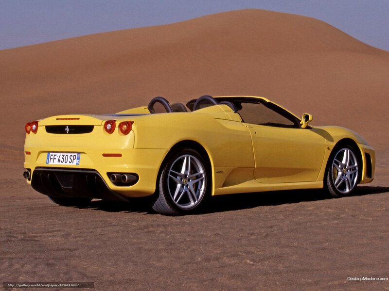 Yellow Ferrari Convertible — Arid