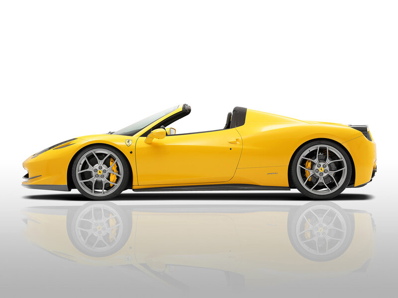Yellow Ferrari Convertible — Clean, Modern, Photograph