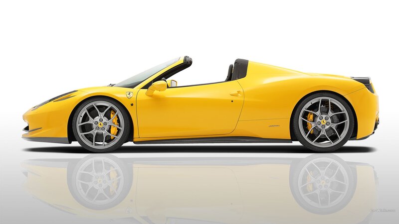 Yellow Ferrari Convertible — Clean, Sleek