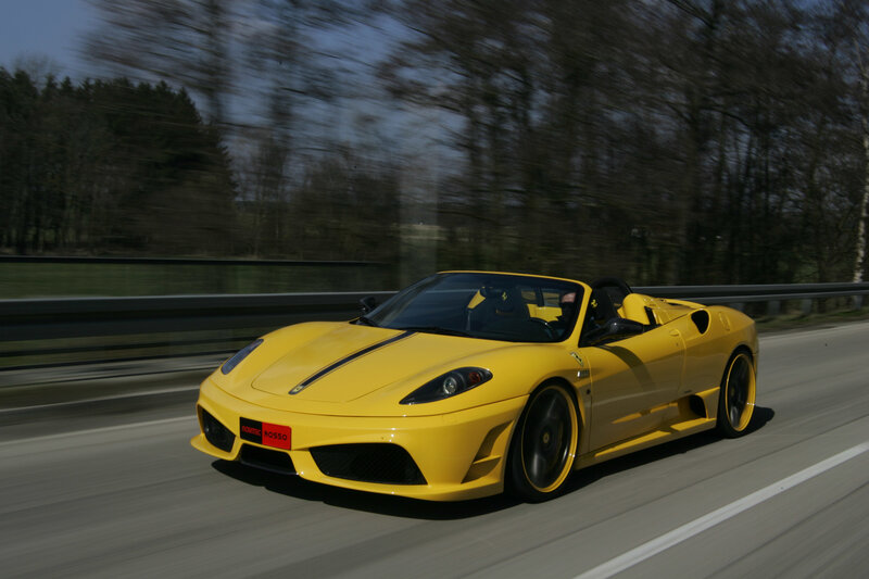 Yellow Ferrari Convertible — Dynamic