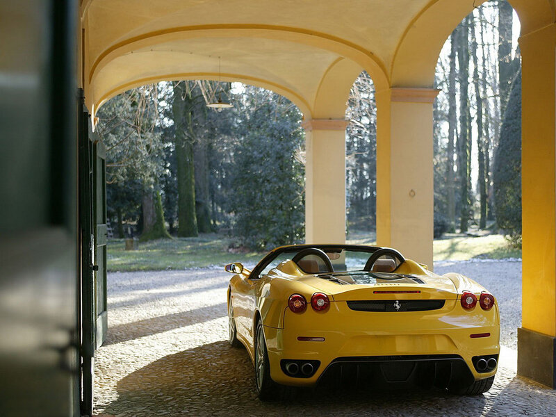 Yellow Ferrari Convertible — Serene