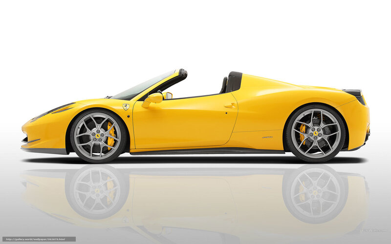 yellow ferrari convertible