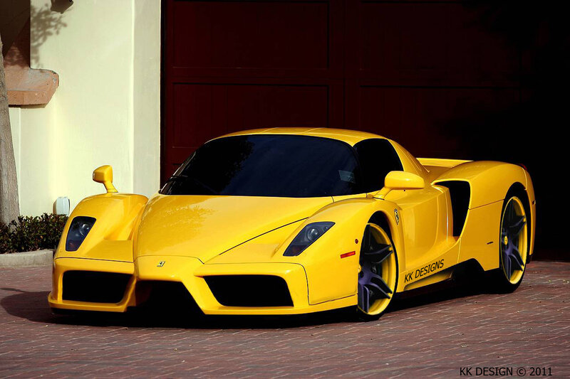 Yellow Ferrari Enzo