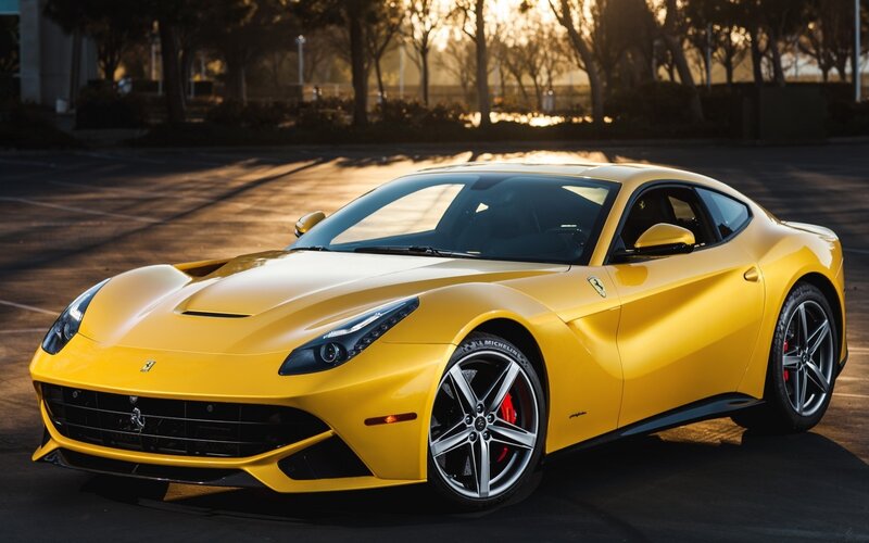 Yellow Ferrari F12 Berlinetta