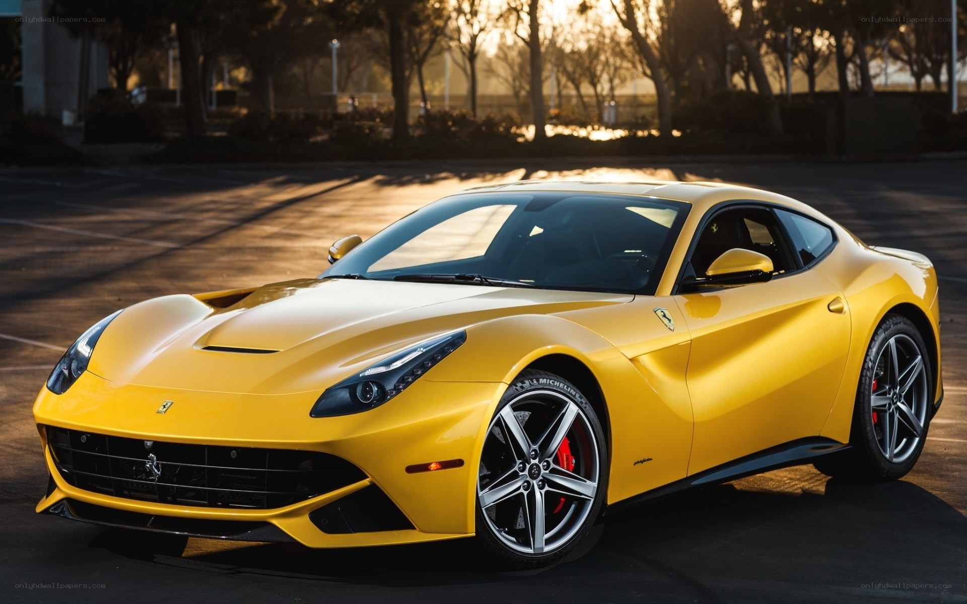 Yellow Ferrari F12 Berlinetta