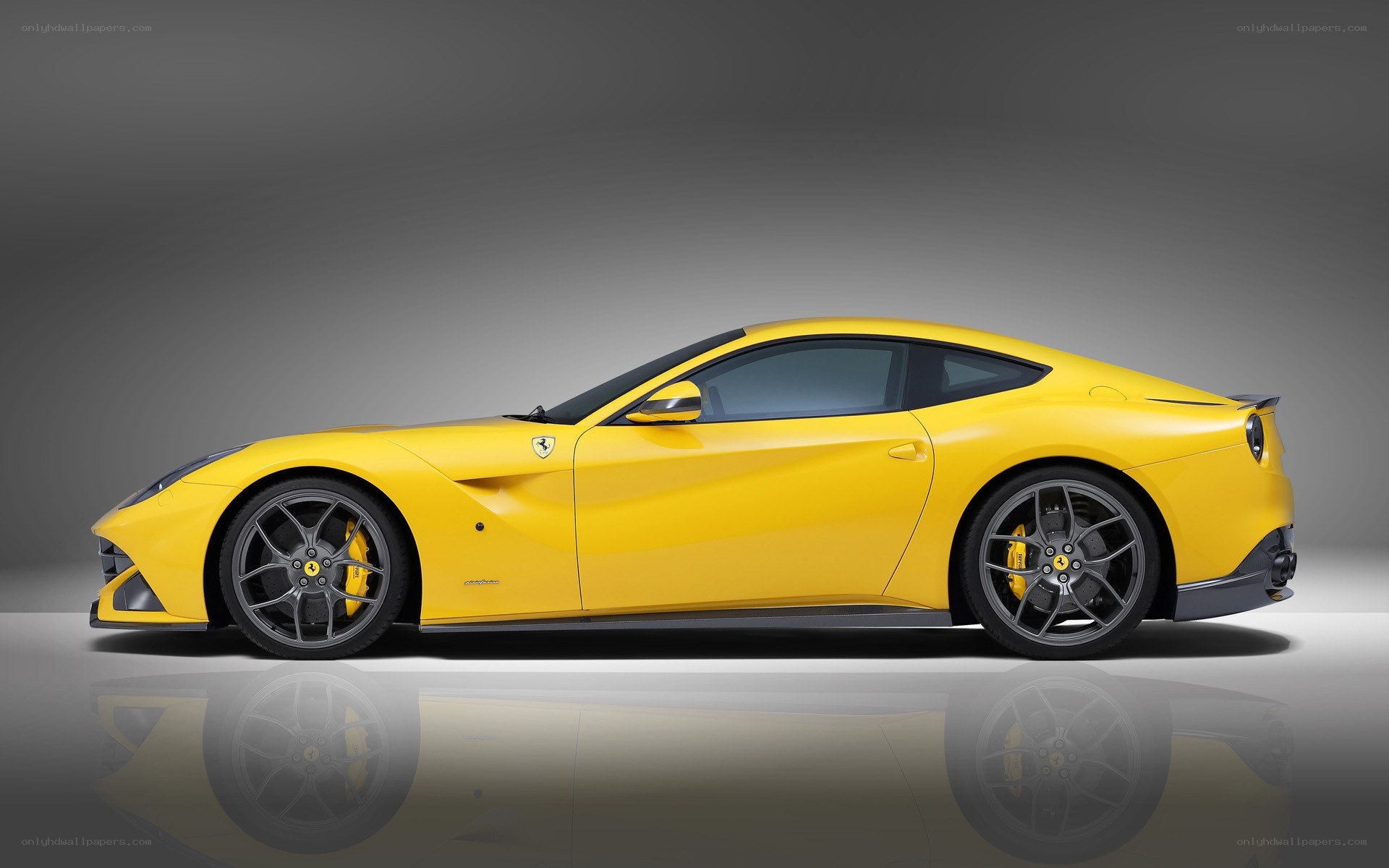 Yellow Ferrari F12berlinetta