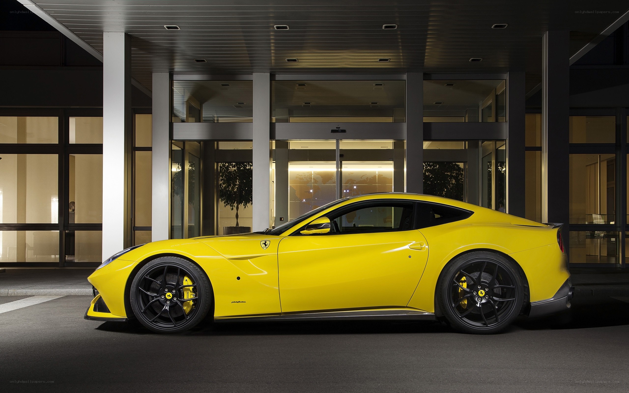 Yellow Ferrari F12berlinetta