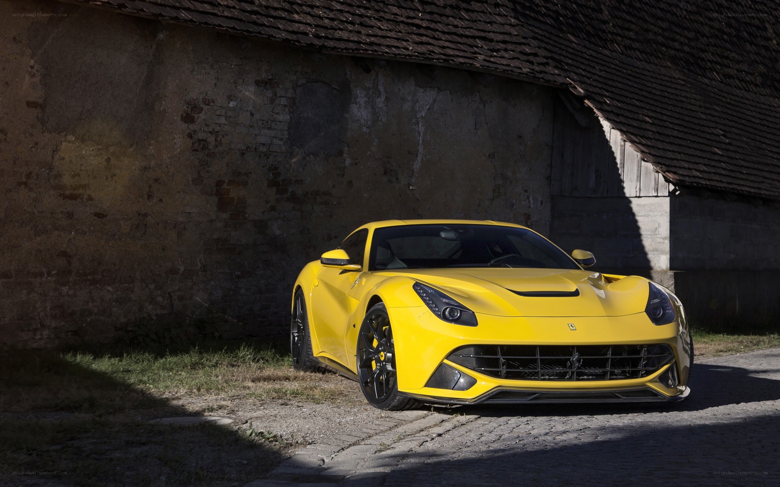 Yellow Ferrari F12berlinetta