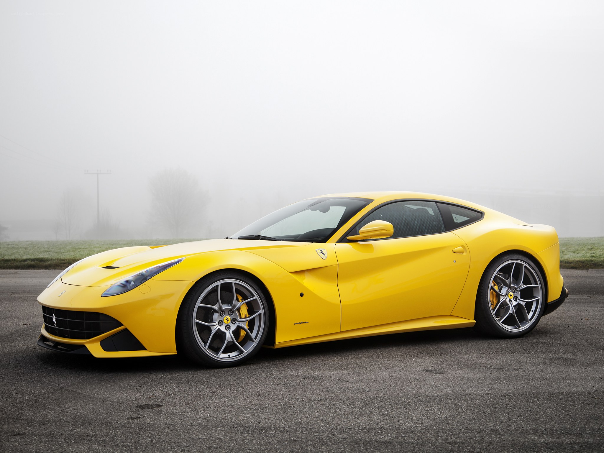 Yellow Ferrari F12berlinetta