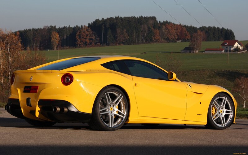 Yellow Ferrari F12berlinetta