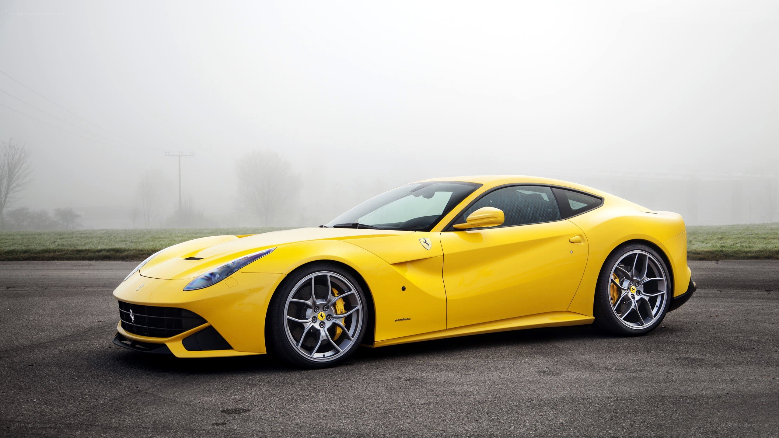 Yellow Ferrari F12berlinetta