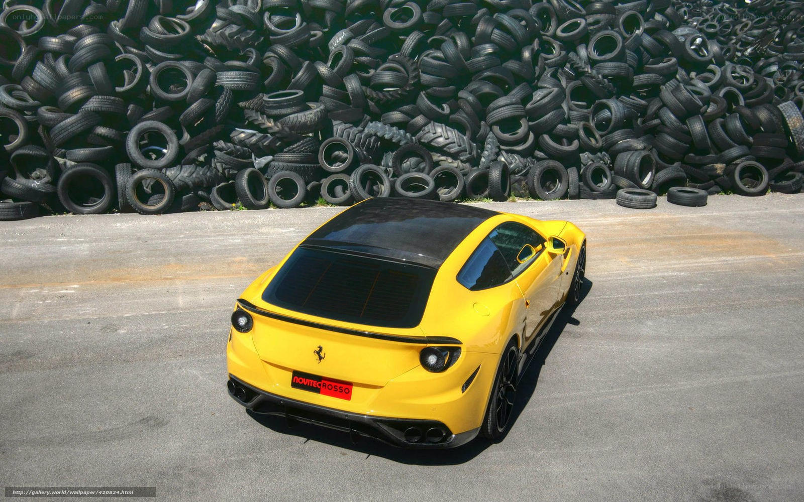 Yellow Ferrari F12berlinetta