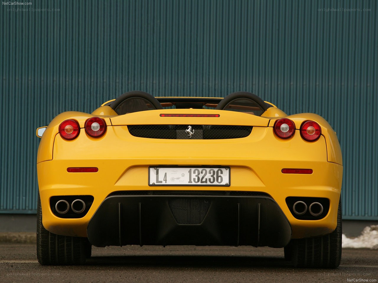 yellow ferrari f430 spider
