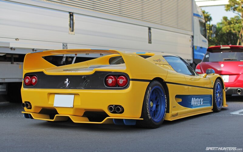 Yellow Ferrari F50
