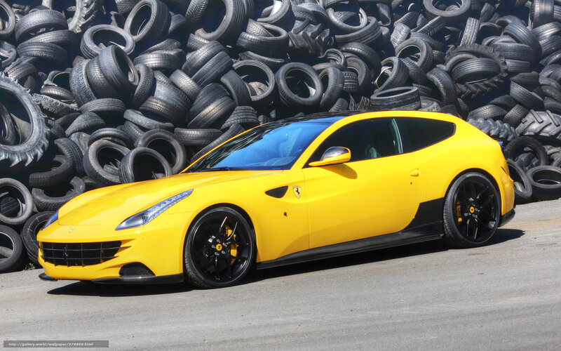Yellow Ferrari FF — Dramatic, Afternoon, Photograph