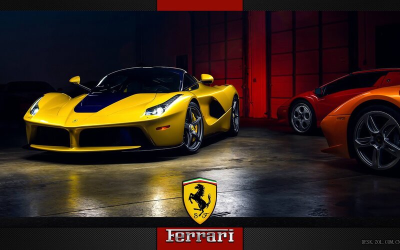 Yellow Ferrari Laferrari