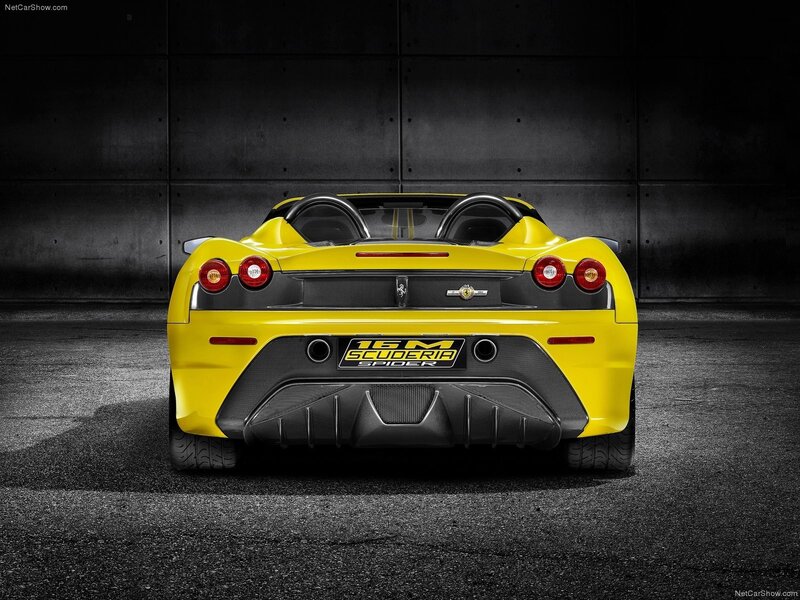 Yellow Ferrari Scuderia Spider