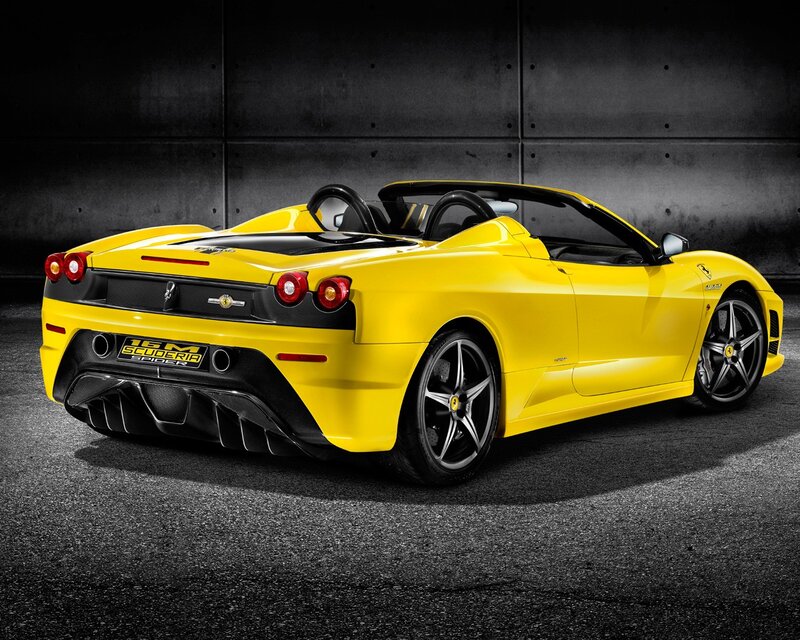 Yellow Ferrari Scuderia Spider