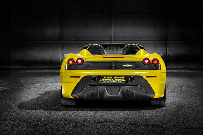 Yellow Ferrari Scuderia Spider
