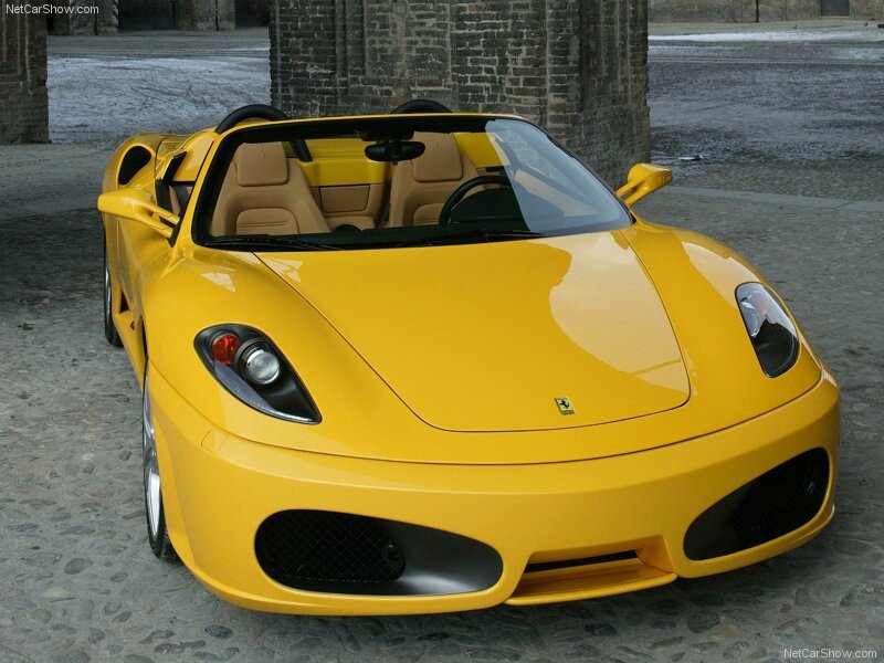 Yellow Ferrari Spider
