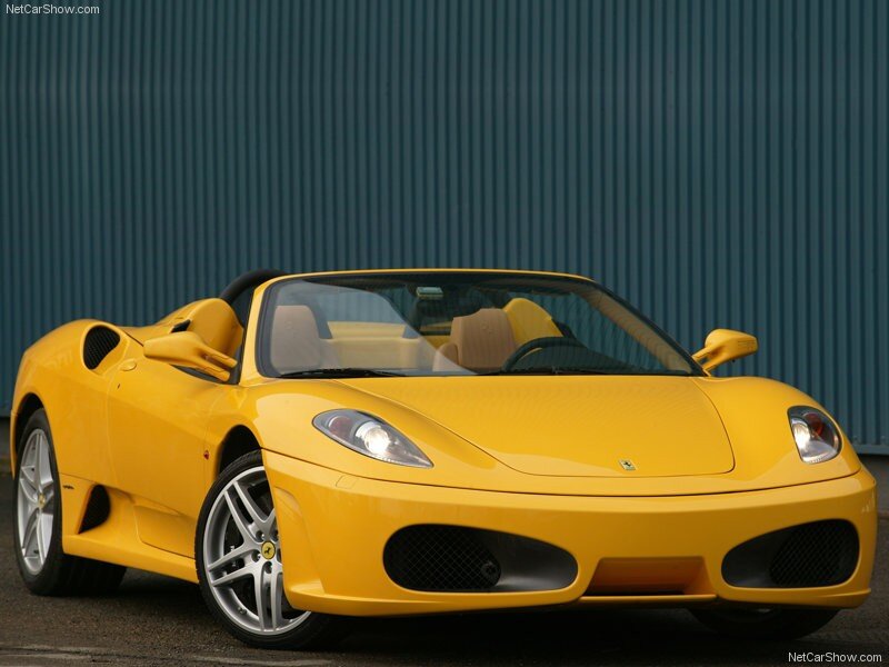 Yellow Ferrari Spider
