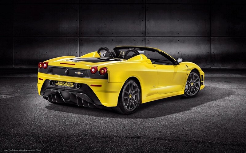Yellow Ferrari Spider