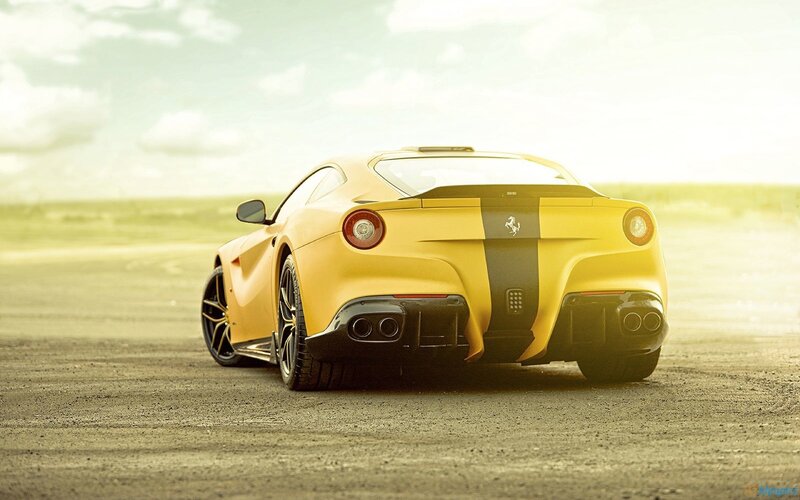 Yellow Ferrari sports car
