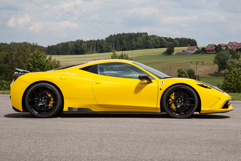 Yellow Ferrari sports car