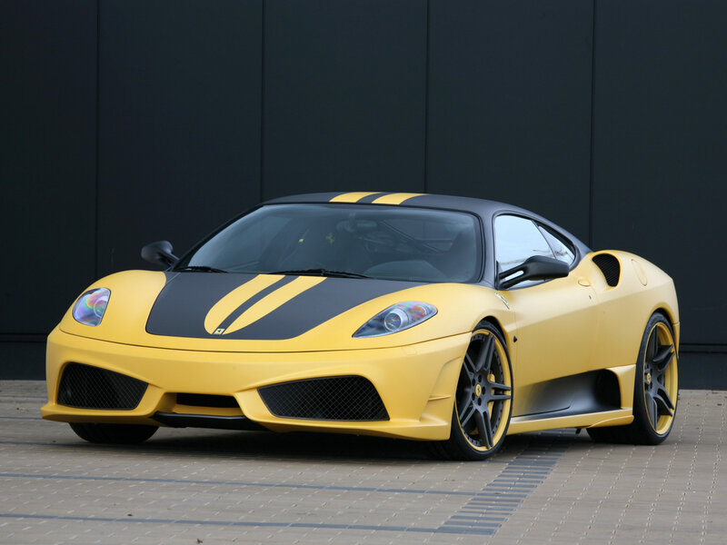 Yellow Ferrari sports car