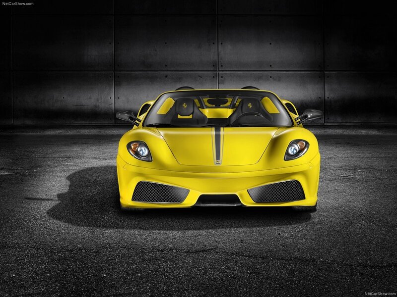 Yellow Ferrari sports car