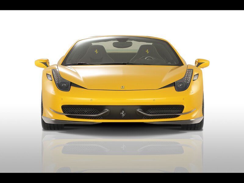 Yellow Ferrari sports car